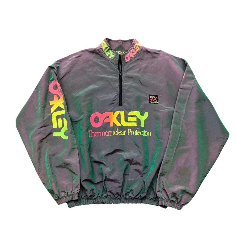Vintage Oakley Thermonuclear Protection Surf Style Iridescent Windbreaker OSFA